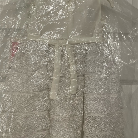 Baby Girls 18M White Lace Dedication Dress by Bonnie Baby - Picture 5 of 7